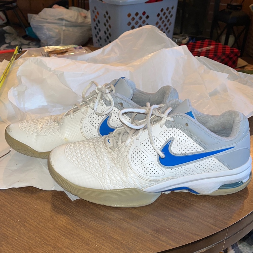 Nike Court Ballistic 4.1 size 11.5 textured white/blue